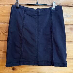 Free People Black Denim Mini Skirt Size 10